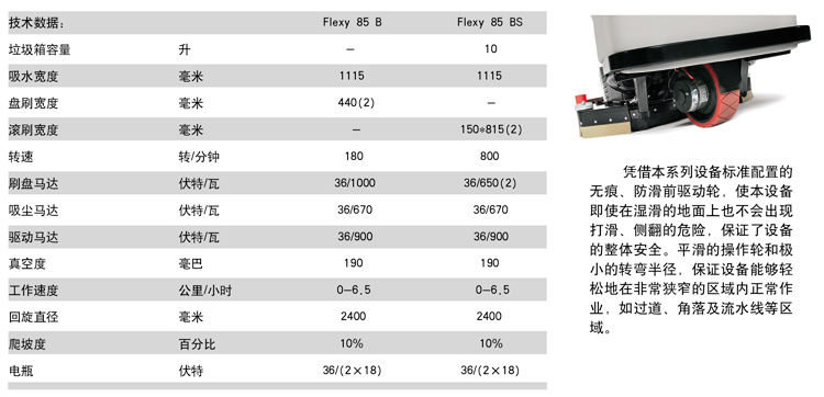 高美駕駛式洗地機技術數據
