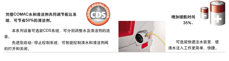 高美駕駛式洗地機配備自動調節系統